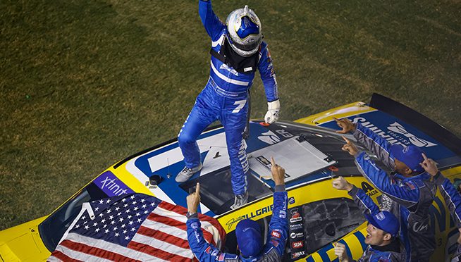 Featured Image for Justin Allgaier Scores Record Victory in Daytona Slugfest