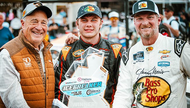 Featured image for Kvapil Wins Icebreaker 125, Dale Jr. Fourth in Strong Opener
