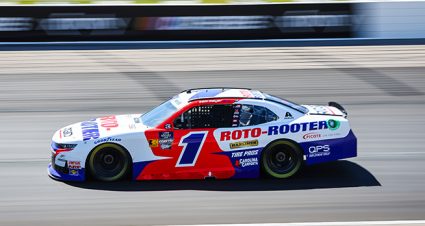 Car No. 1 racing on track