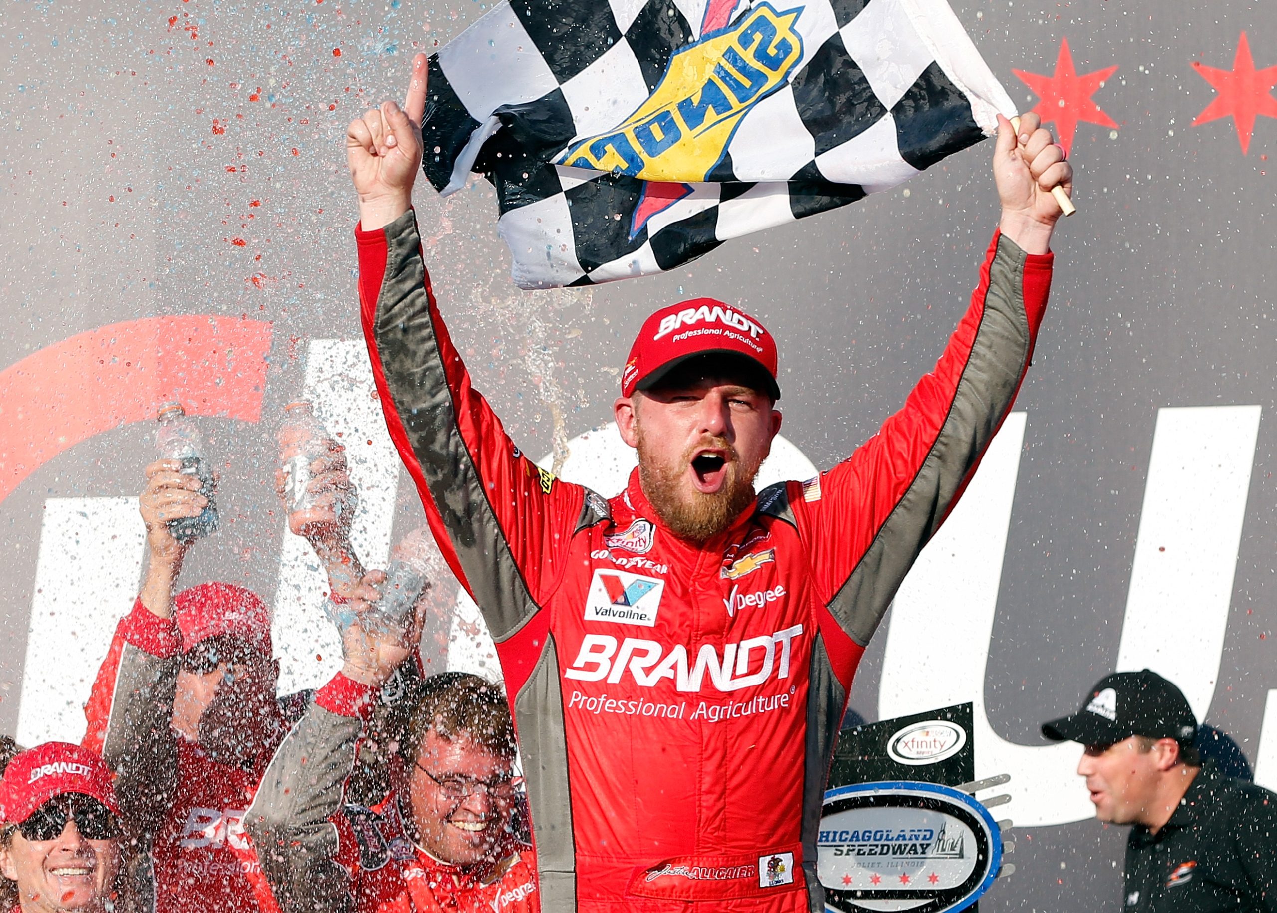 Justin Allgaier #7 Brant Heritage Darlington Vincitrice 2024 Justin Allgaier #7 Brant Heritage Darlington Vincitrice 2024