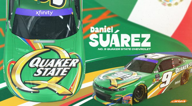 Featured image for Quaker State, Daniel Suárez, Trackhouse Racing and JR Motorsports Team Up for Mexico City Xfinity Series Race