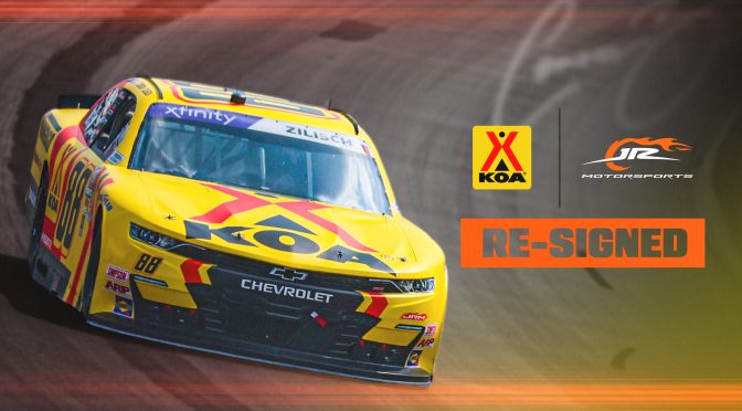 Featured image for KAMPGROUNDS OF AMERICA, INC. EXTENDS PARTNERSHIP WITH JR MOTORSPORTS