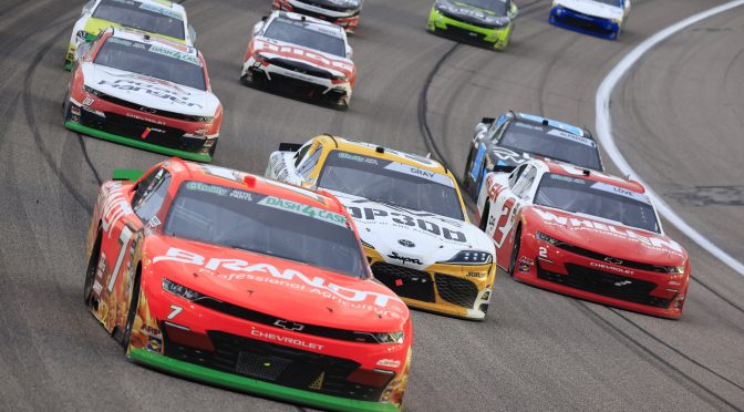 Featured Image for Allgaier, Byron Lead JRM at Kansas; Kvapil Takes Wild Ride